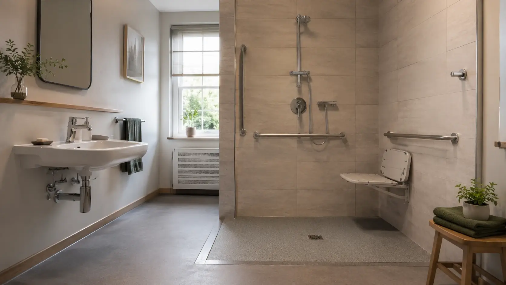 bad und wc bereich mit licht orientierung halt und ruhiger raumwirkung