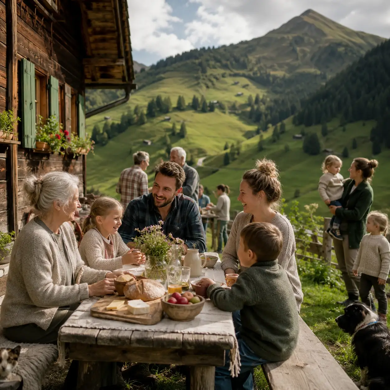 gemeinschaft am hochschopf mit familie kindern nachbarn und regionaler zusammenhilfe