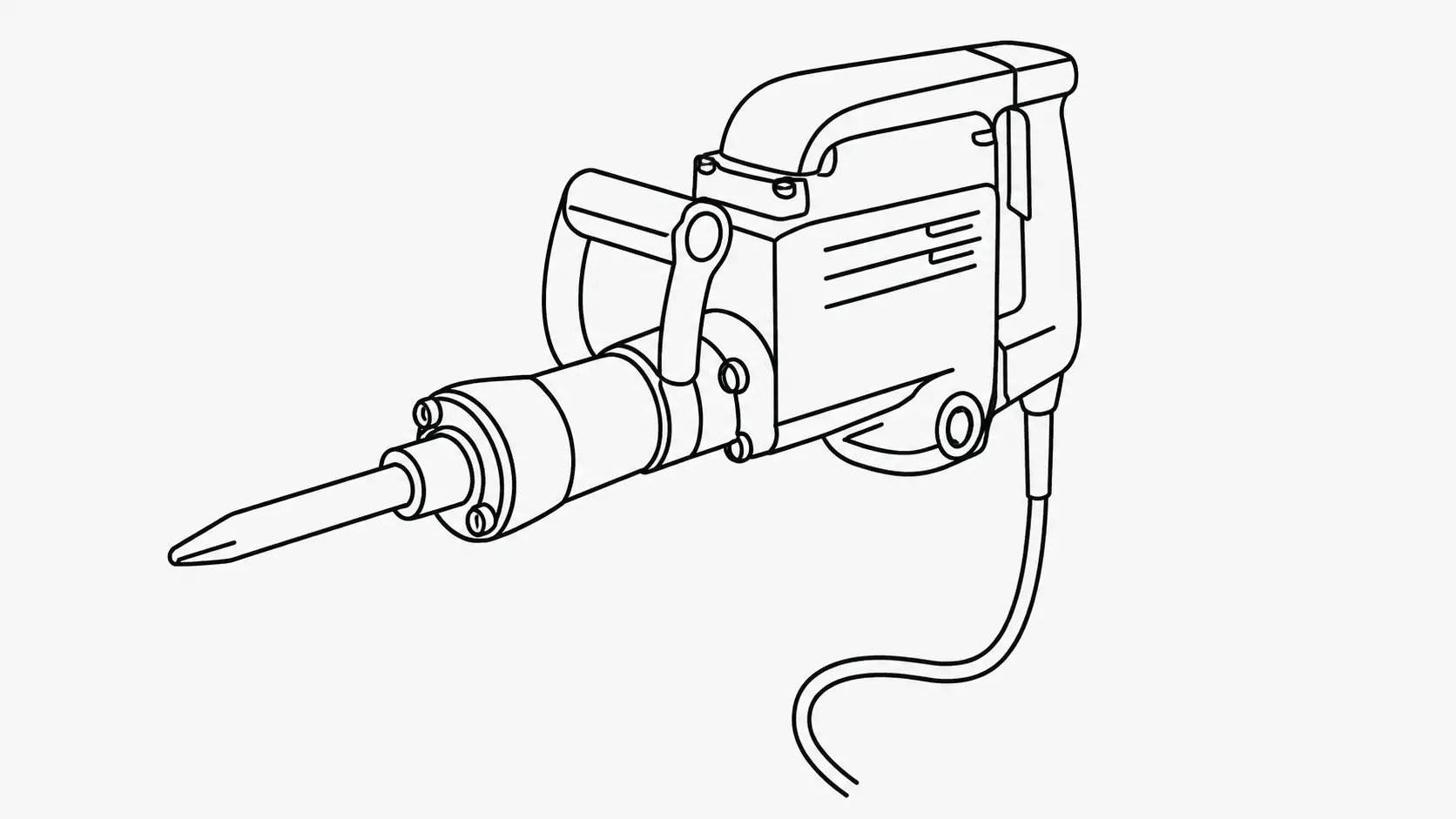 abbruchhammer als anschauungsbild fuer werkzeugwissen sicherheit materialkunde und vereinsbildung