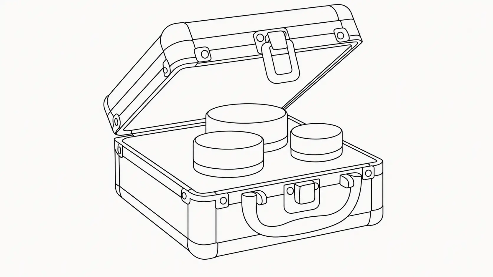 werkzeugkoffer mit materialmustern als anschauungsbild fuer bildung dokumentation und materialkunde